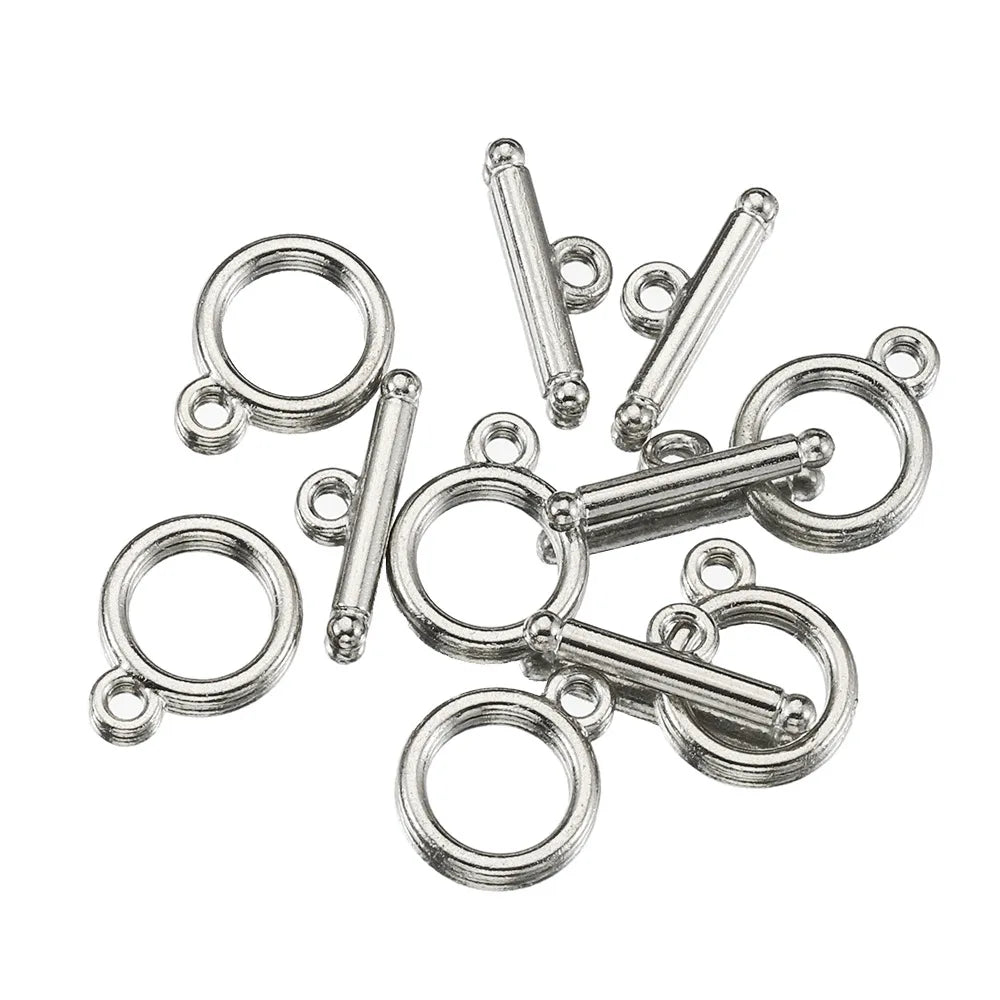 10Sets/lot Metal OT Clasps Connectors for Bracelet Necklace DIY Toggle Clasps Buckle Jewelry Making Supplies Connector