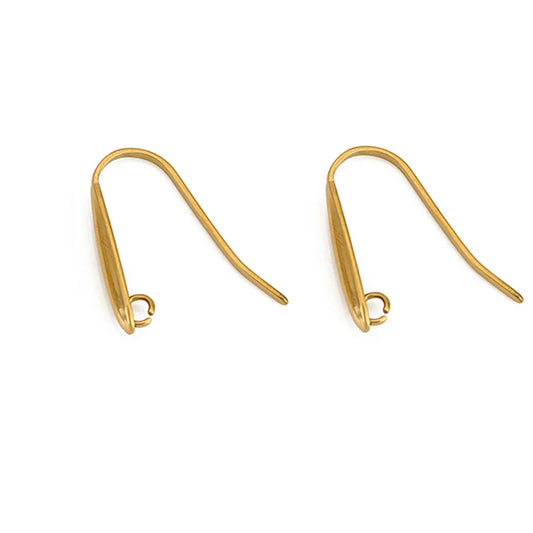 10pcs Never Fade Stainless Steel Earring Hooks Wire Making PVD Hypoallergenic Earrings Clasps Supplies For Diy Jewelry Findings