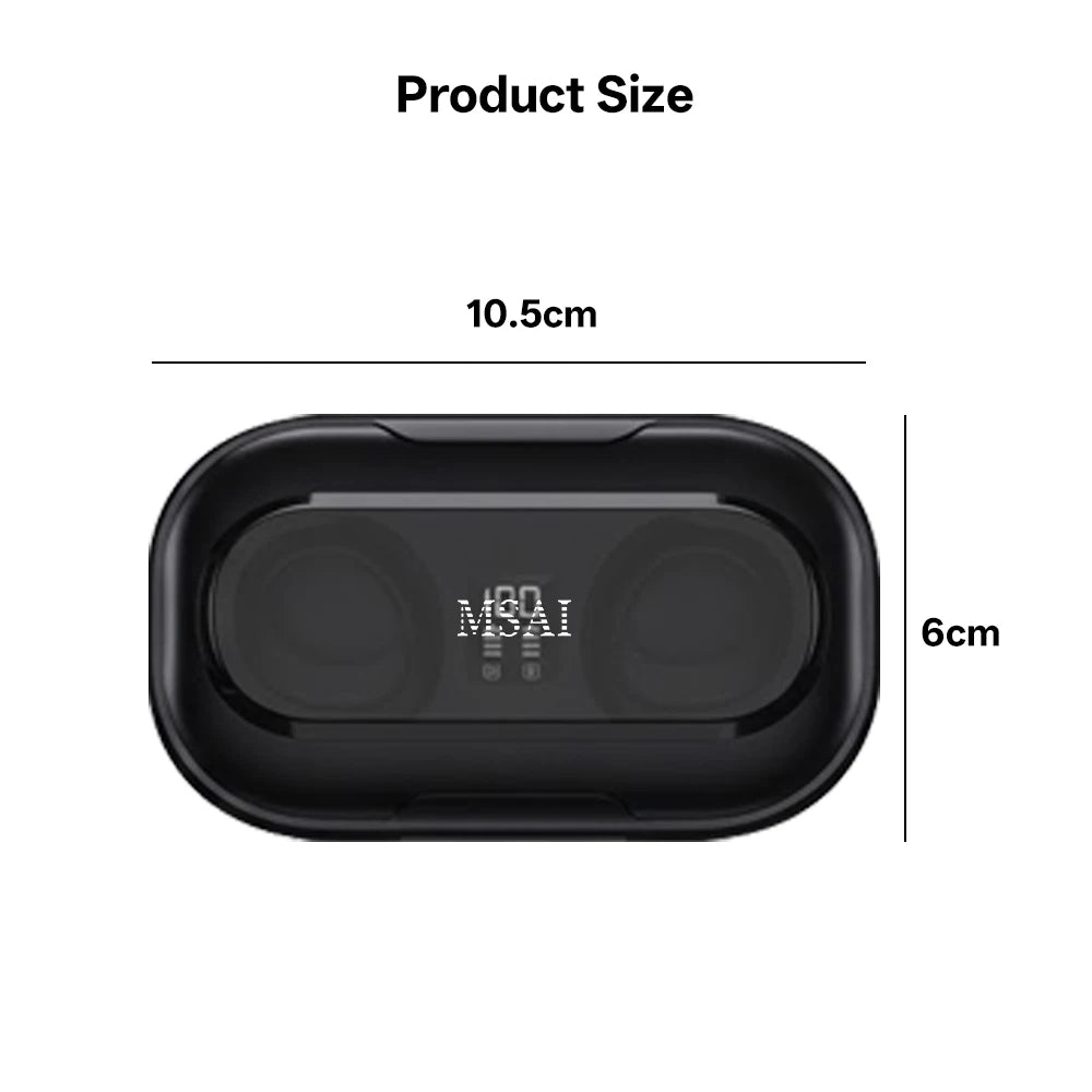 MSAI T23 AI Translator Earbuds 138 Languages Multilingual Translate APP Bluetooth Low Latency Real Time Offline Translation