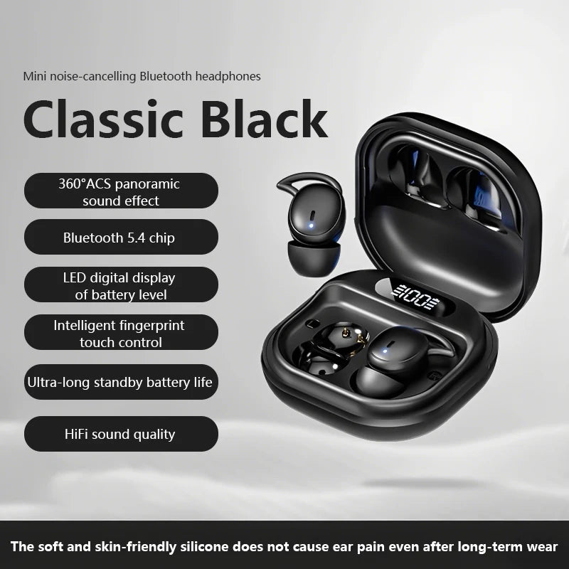 M72 Mini Portable Wireless Earphones Bluetooth In-Ear Earphone Noise Reduction Invisible Sleep Earbuds HIFI Stereo Music Headset