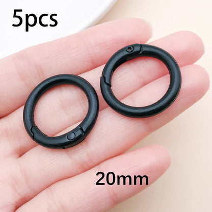 20mm Candy-Colored Spring Clasps, Spring Rings for Keychain Accessories, DIY Findings, Baked Enamel Split Rings, Round Ring