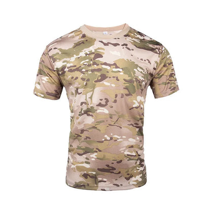 Men Camouflage Hunting Shirts Tactical Fishing Shirt Army Military Tshirts Camo Hiking Camping  Quick Dry  Clothes