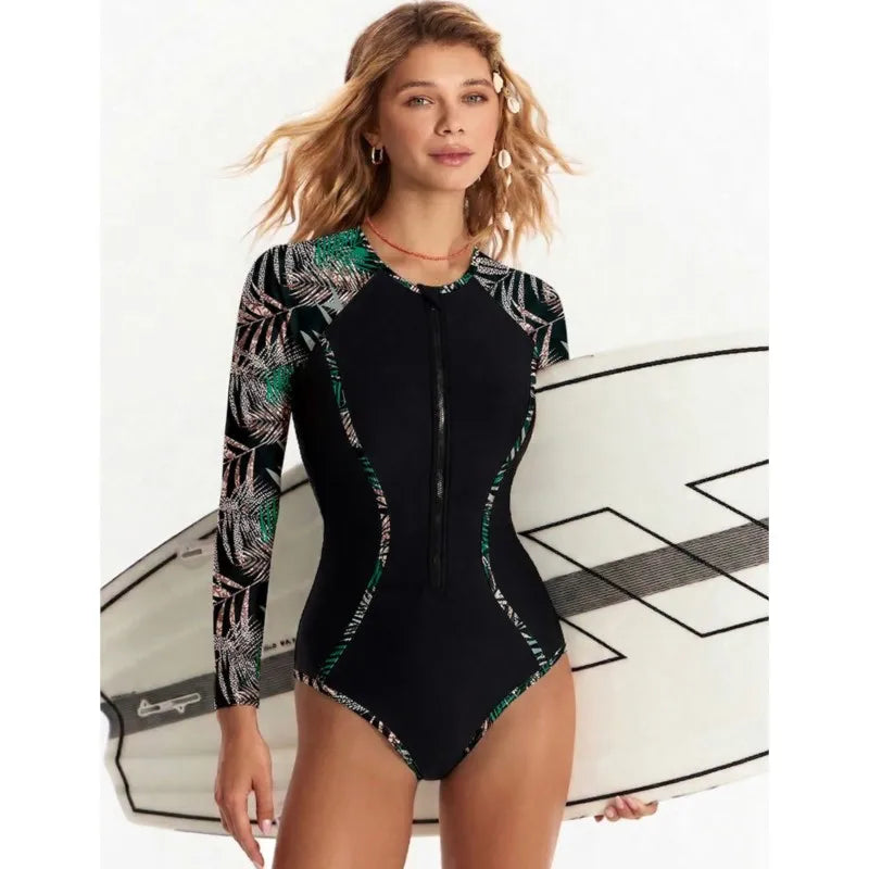Mesh Sleeve Sexy Swimsuit Women Summer Bathing Suit Bikini Set Long Sleeve Swimwear Beach Swimming Suit For Female Купальник