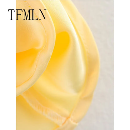 TFMLN 2025 Women Sexy Halter Top Spring Summer Sexy Backless High Street Waistcoat Female Fashion Solid Elegant Halter Neck Tops