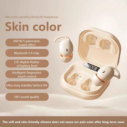 M72 Mini Portable Wireless Earphones Bluetooth In-Ear Earphone Noise Reduction Invisible Sleep Earbuds HIFI Stereo Music Headset