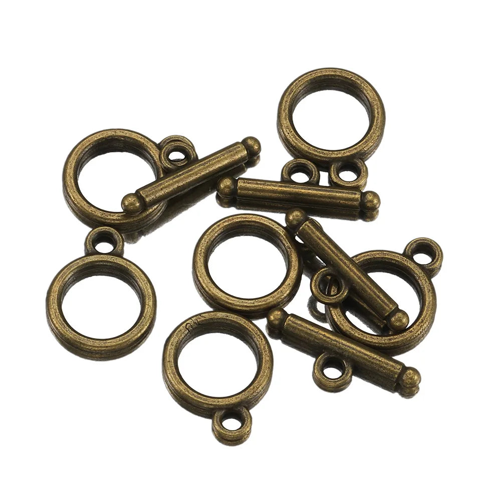 10Sets/lot Metal OT Clasps Connectors for Bracelet Necklace DIY Toggle Clasps Buckle Jewelry Making Supplies Connector