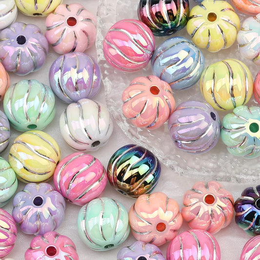 Cordial Design 100Pcs 16*16MM Jewelry Findings & Components/DIY Beads Making/Pumpkin Shape/Hand Made/Paint Effect/Acrylic Beads