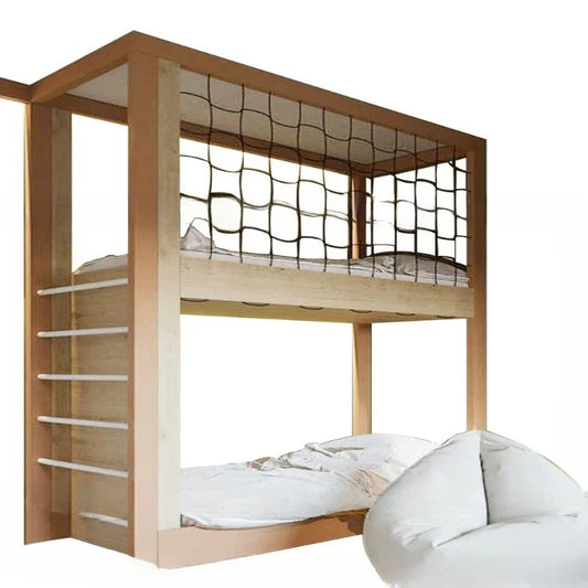 Modern simple upper and lower beds, bunk beds, ladder rope mesh be ds
