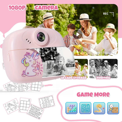 Supports 32G Memory Battery Life  Instant Printing Camera Supports Video Games Children's Camera