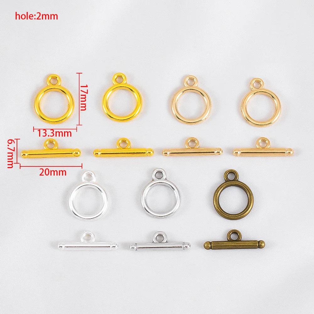 10Sets/lot Metal OT Clasps Connectors for Bracelet Necklace DIY Toggle Clasps Buckle Jewelry Making Supplies Connector