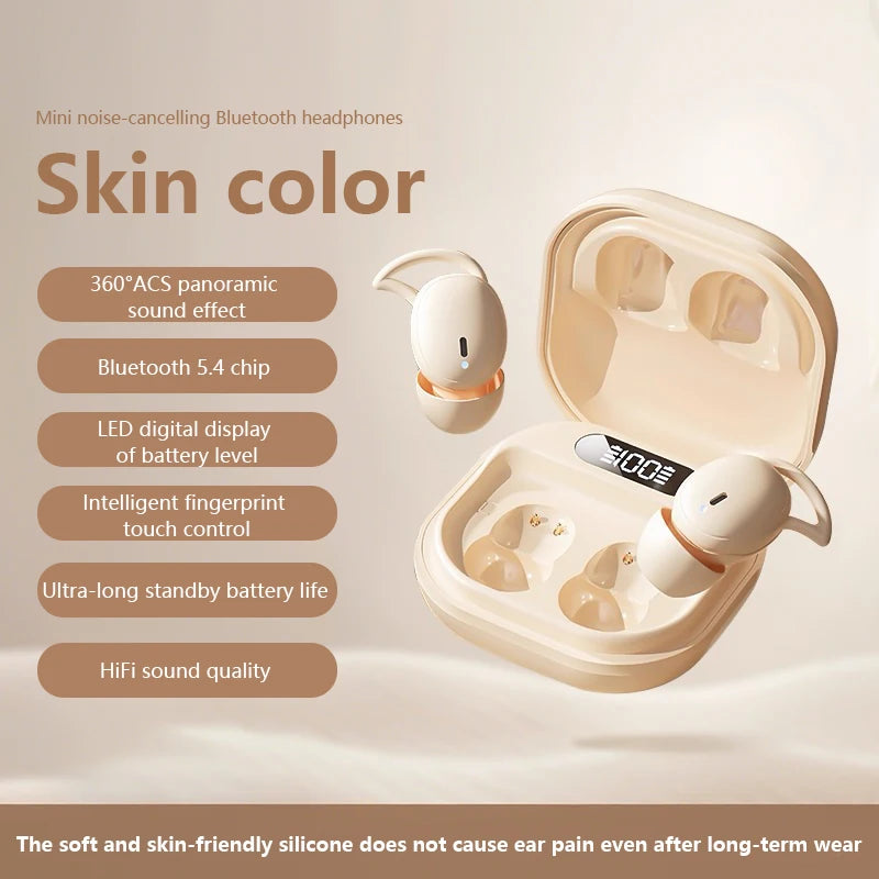 M72 Mini Portable Wireless Earphones Bluetooth In-Ear Earphone Noise Reduction Invisible Sleep Earbuds HIFI Stereo Music Headset