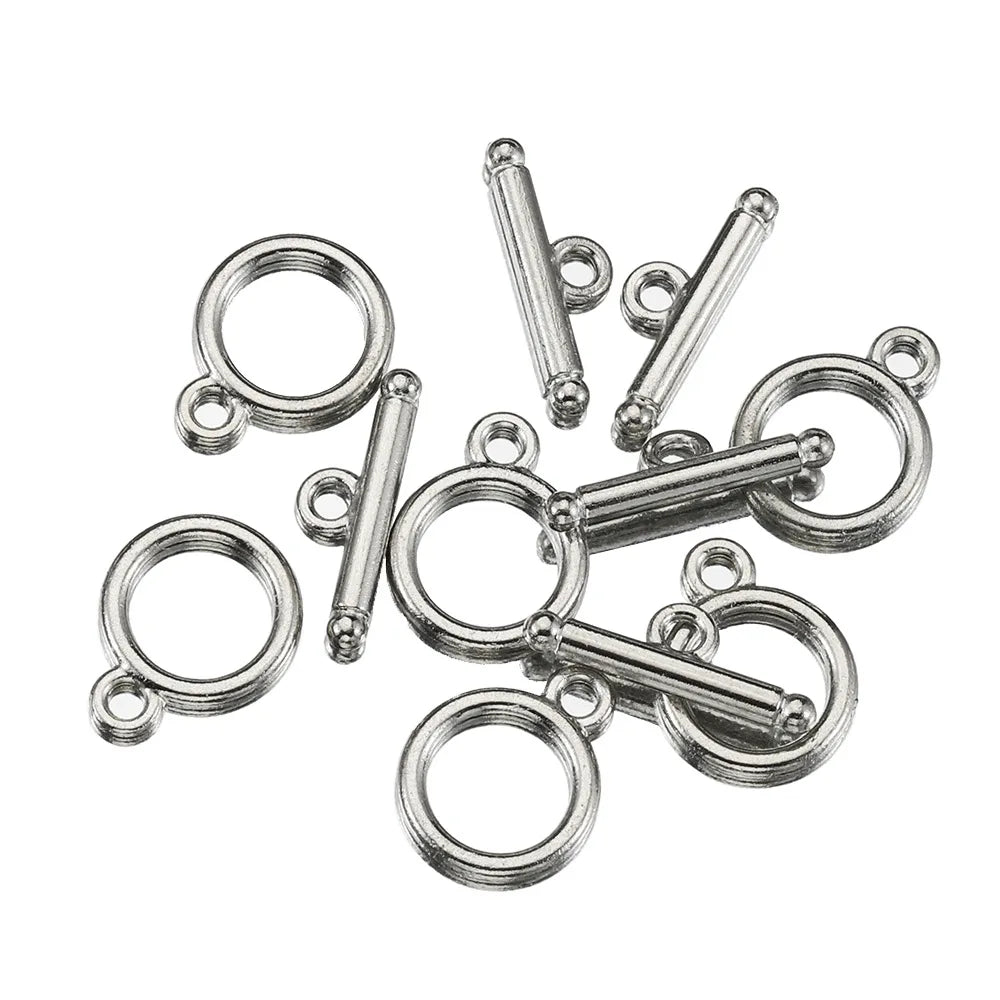 10Sets/lot Metal OT Clasps Connectors for Bracelet Necklace DIY Toggle Clasps Buckle Jewelry Making Supplies Connector