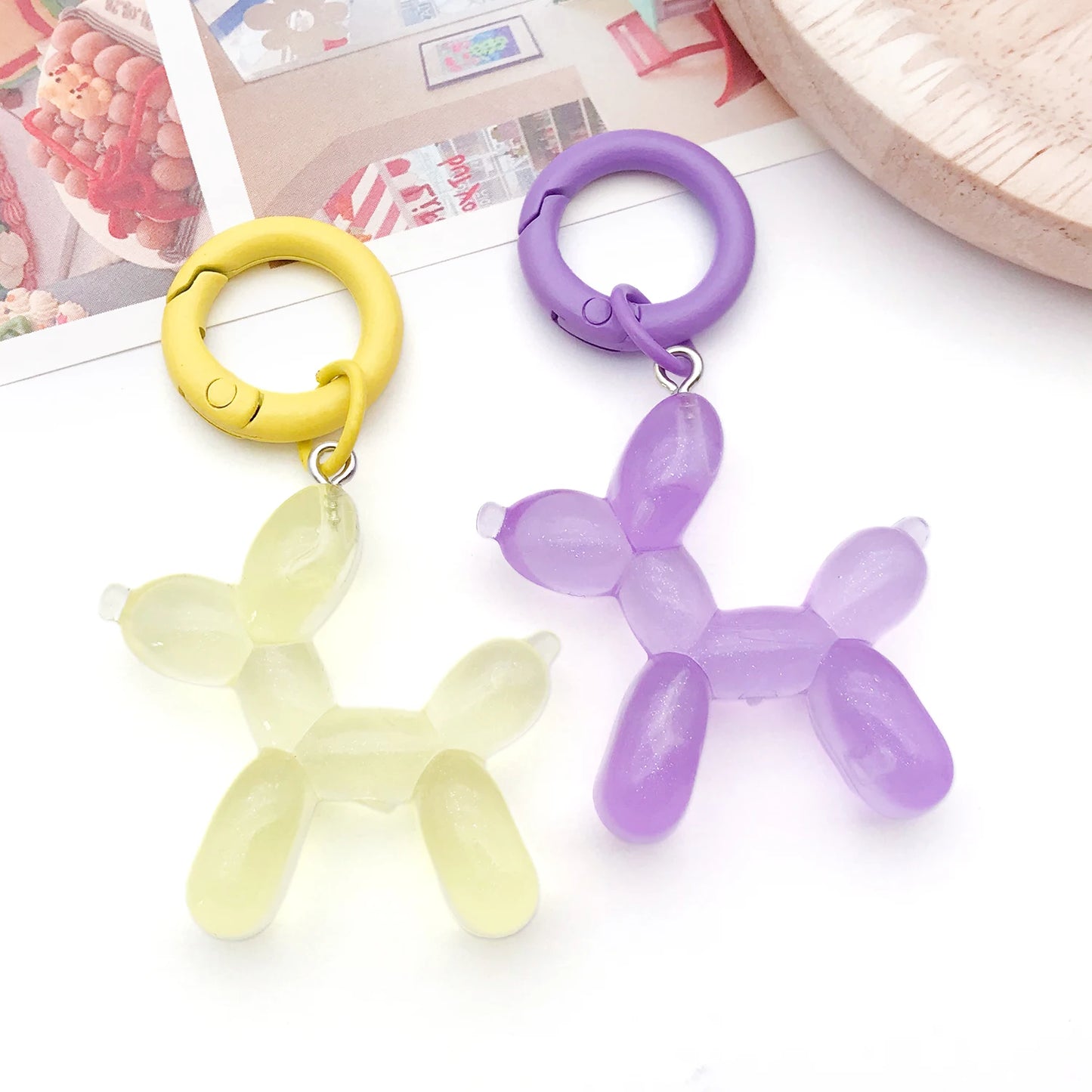 20mm Candy-Colored Spring Clasps, Spring Rings for Keychain Accessories, DIY Findings, Baked Enamel Split Rings, Round Ring