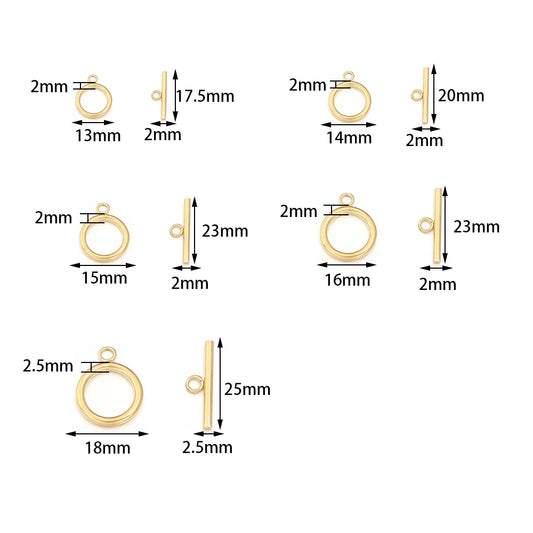 4 sets/Lot High Quality Stainless Steel Toggle Clasps Bracelet OT Clasps Connectors for DIY Bracelet Necklace Jewelry Findings M