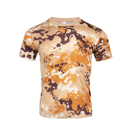 Men Camouflage Hunting Shirts Tactical Fishing Shirt Army Military Tshirts Camo Hiking Camping  Quick Dry  Clothes