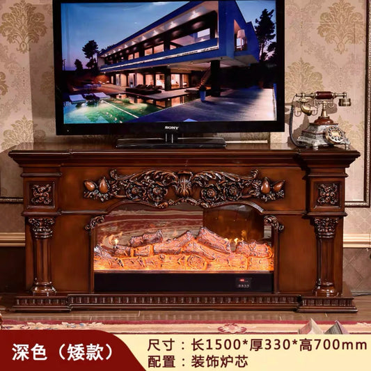 1/1.2/1.5m European fireplace decorative cabinet, French fireplace rack simulation fire electronic fireplace core household