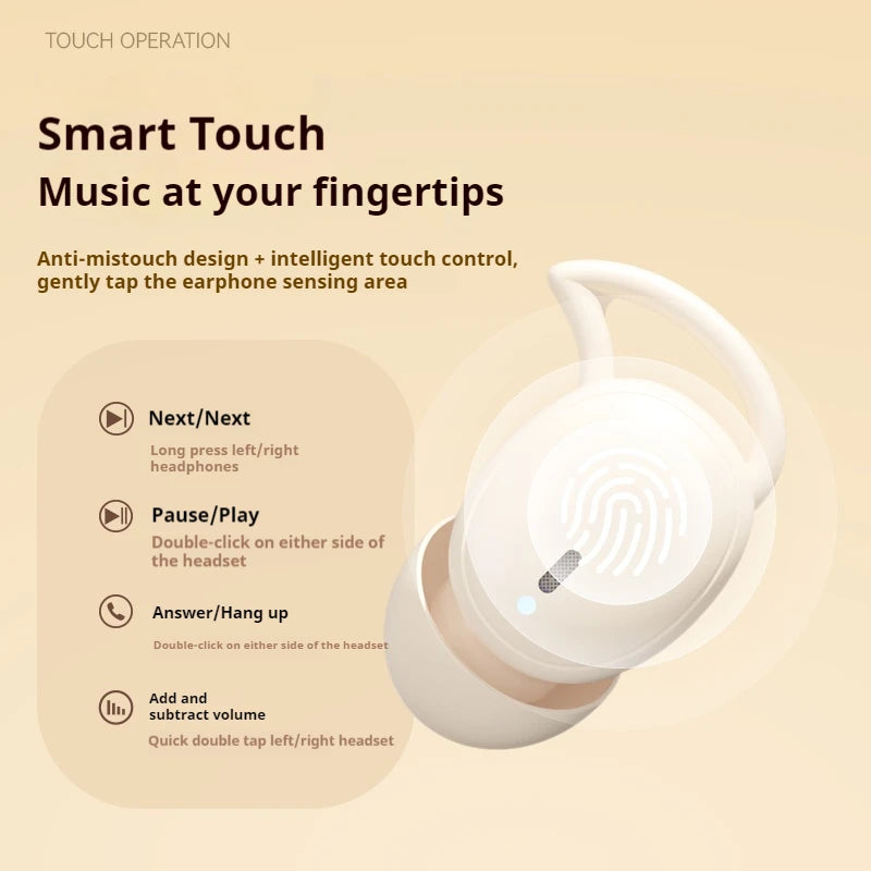 M72 Mini Portable Wireless Earphones Bluetooth In-Ear Earphone Noise Reduction Invisible Sleep Earbuds HIFI Stereo Music Headset