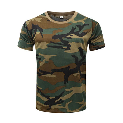 Men Camouflage Hunting Shirts Tactical Fishing Shirt Army Military Tshirts Camo Hiking Camping  Quick Dry  Clothes