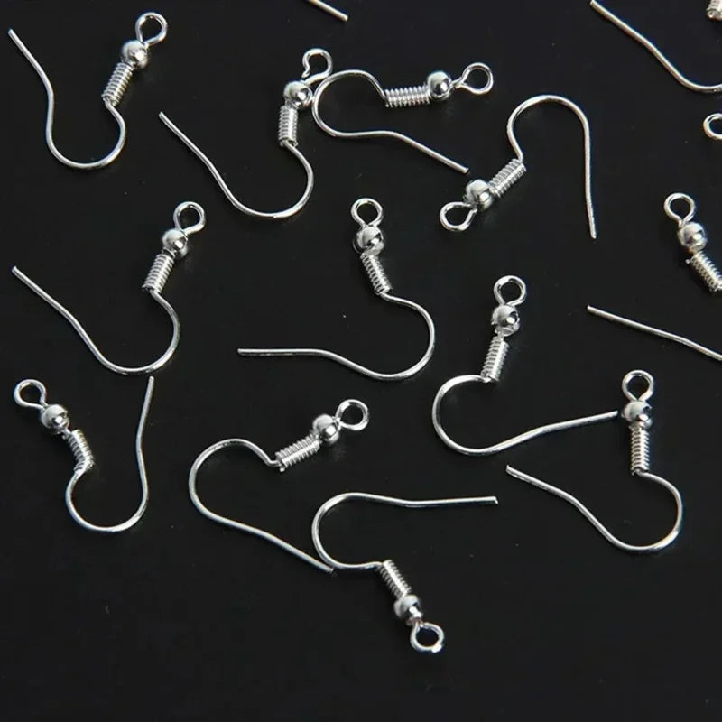 100/500pcs DIY Earring Findings Earrings Clasps Hooks Stainless Steel Hypoallergenic Earring Making Accessories Hook Earwire