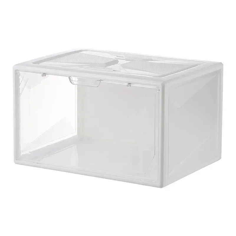 Creativity Shoebox-type Magnetic Suction Cup Side-opening Transparent Storage Box Display Cabinet, Which Can Replace