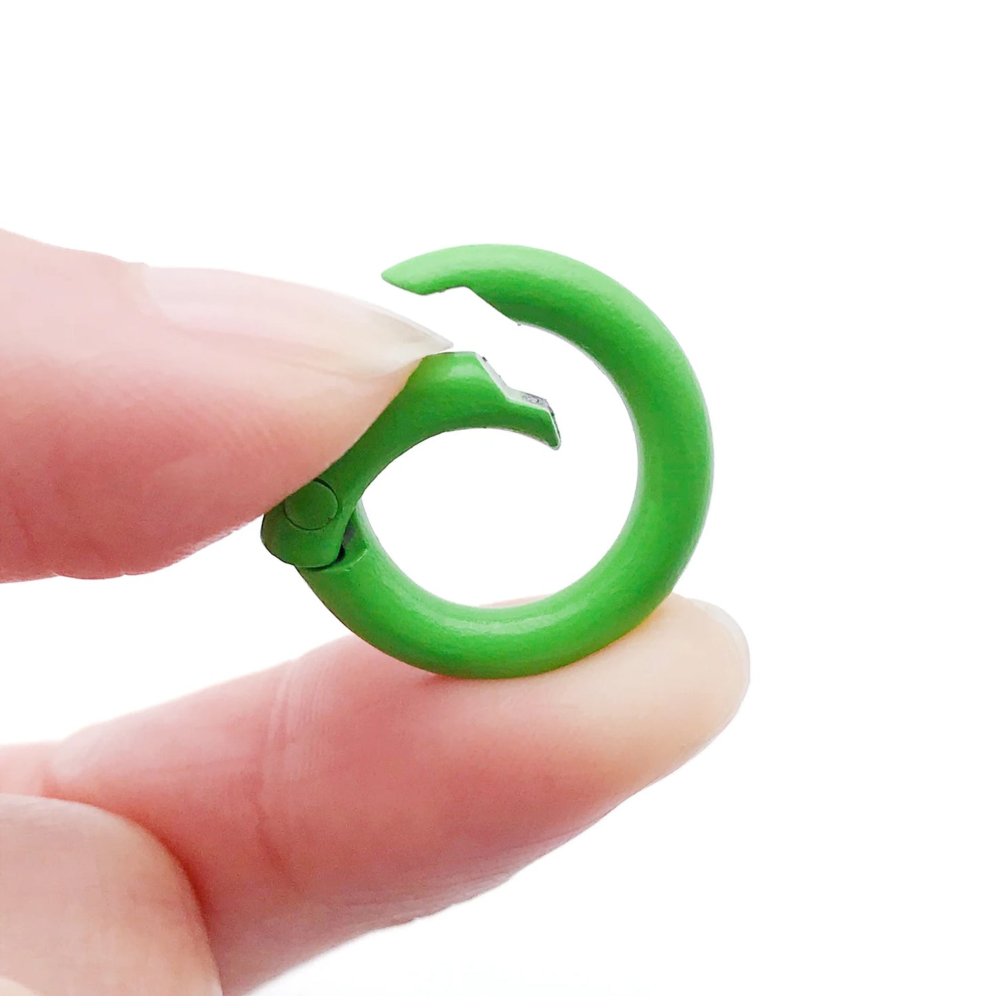 20mm Candy-Colored Spring Clasps, Spring Rings for Keychain Accessories, DIY Findings, Baked Enamel Split Rings, Round Ring