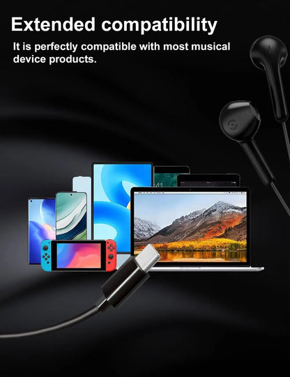 USB C Wired Headphones with Mic for iPhone 17 16 15 Pro Max Samsung, Earbuds Earphones Type C