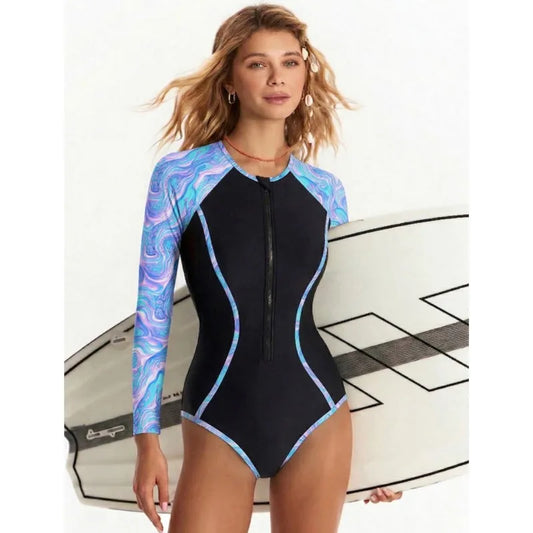 Mesh Sleeve Sexy Swimsuit Women Summer Bathing Suit Bikini Set Long Sleeve Swimwear Beach Swimming Suit For Female Купальник