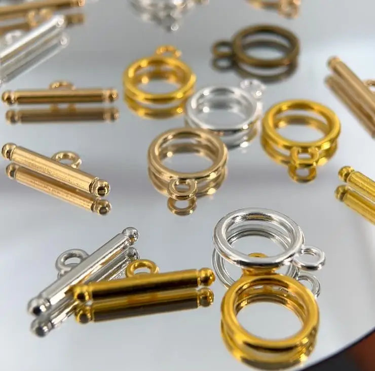 10Sets/lot Metal OT Clasps Connectors for Bracelet Necklace DIY Toggle Clasps Buckle Jewelry Making Supplies Connector
